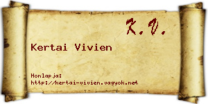 Kertai Vivien névjegykártya